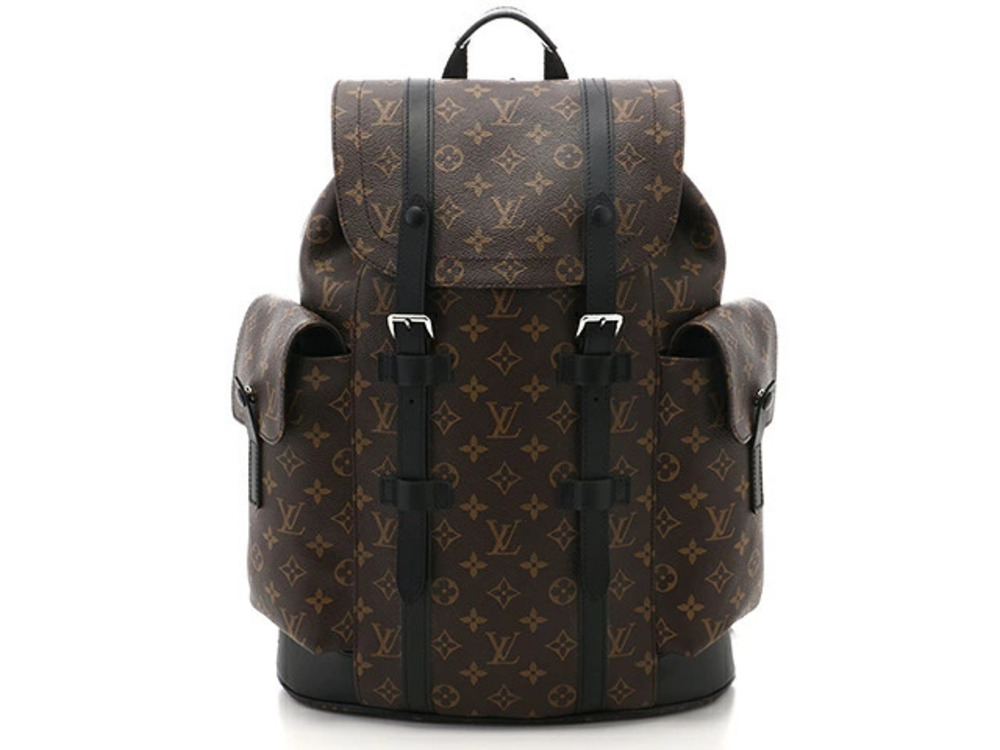 LOUIS VUITTON Christopher Backpack Monogram Macassar Brown